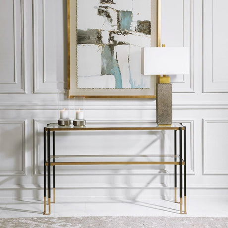 Modern European furniture - Gold Leaf Console Table - www.oroa.com