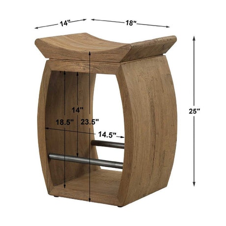 Modern European furniture - Elm Wood Counter Stool  - www.oroa.com