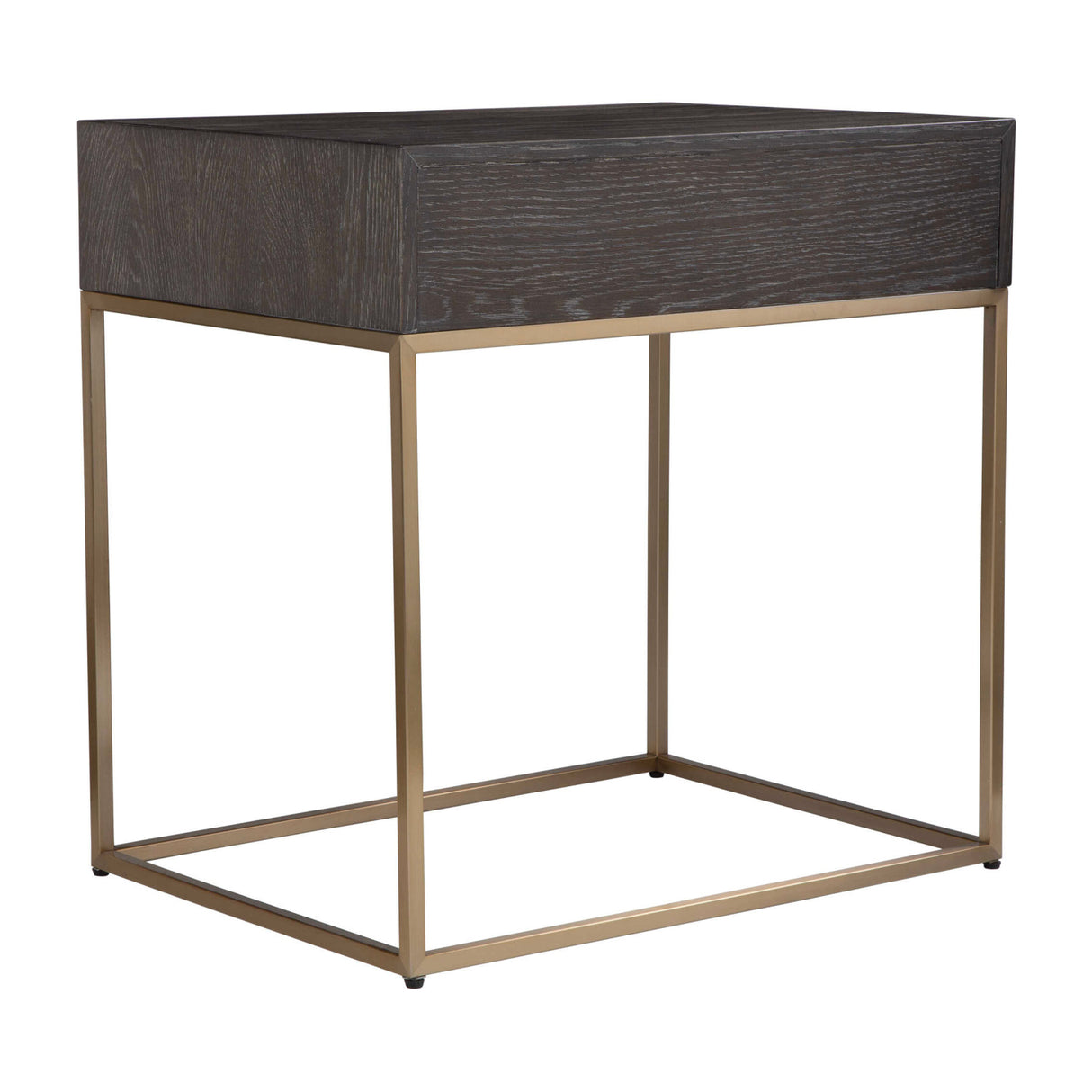 Modern European furniture - Oak Herringbone 1-Drawer Side Table - www.oroa.com