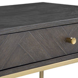 Modern European furniture - Oak Herringbone 1-Drawer Side Table - www.oroa.com