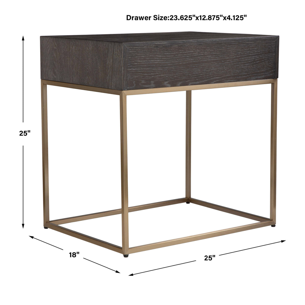 Modern European furniture - Oak Herringbone 1-Drawer Side Table - www.oroa.com