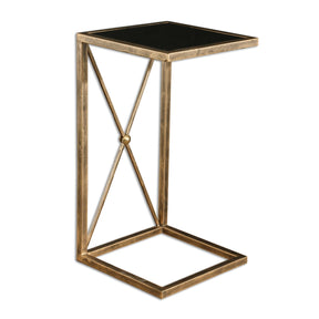 Gold C-Shaped Accent Table by Uttermost Zafina