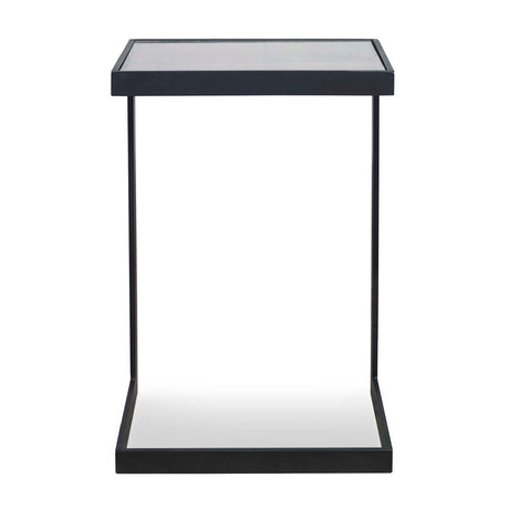 Modern European furniture - Black Iron Framed Accent Table - www.oroa.com
