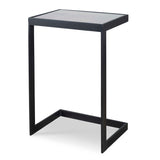 Modern European furniture - Black Iron Framed Accent Table - www.oroa.com
