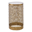 Modern European furniture - Gold Lattice Drink Table - www.oroa.com