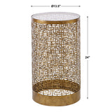 Modern European furniture - Gold Lattice Drink Table - www.oroa.com
