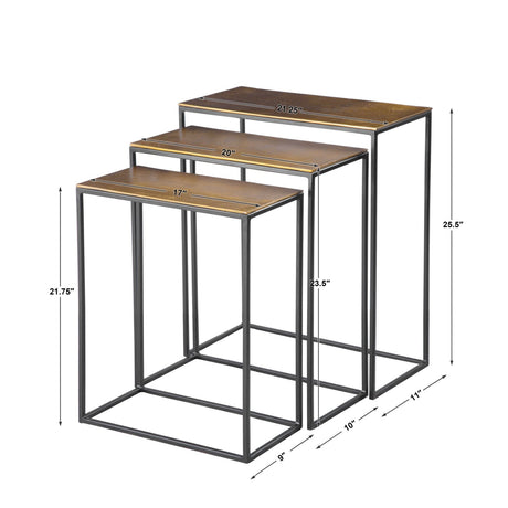 Cast Aluminum Nesting Tables (3) | Uttermost  Coreene