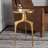 Round Cast Aluminum Accent Table | Uttermost  Kenna