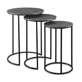 Cast Aluminum Round Nesting Tables (3) by Uttermost Erik