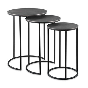   Cast Aluminum Round Nesting Tables (3) | Oroa.com