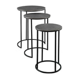 Modern European furniture - Cast Aluminum Round Nesting Tables (3) - www.oroa.com
