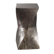 Modern European furniture - Tarnished Silver Twisted Accent Table - www.oroa.com