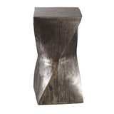 Modern European furniture - Tarnished Silver Twisted Accent Table - www.oroa.com