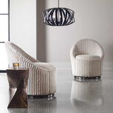 Modern European furniture - Tarnished Silver Twisted Accent Table - www.oroa.com