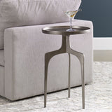 Round Cast Aluminum Accent Table | Uttermost  Kenna