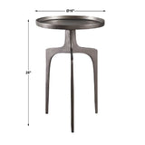 Round Cast Aluminum Accent Table | Uttermost  Kenna