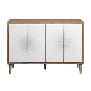   White Starburst 4-Door Cabinet | Oroa.com