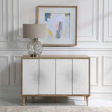 Modern European furniture - White Starburst 4-Door Cabinet - www.oroa.com