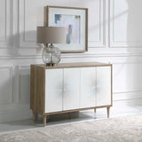 Modern European furniture - White Starburst 4-Door Cabinet - www.oroa.com