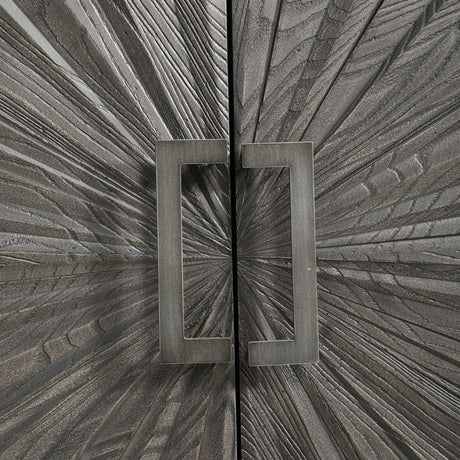 Modern European furniture - Oak Starburst 2-Door Cabinet - www.oroa.com