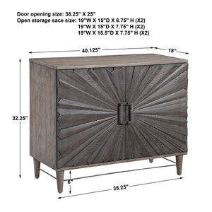   Oak Starburst 2-Door Cabinet | Oroa.com
