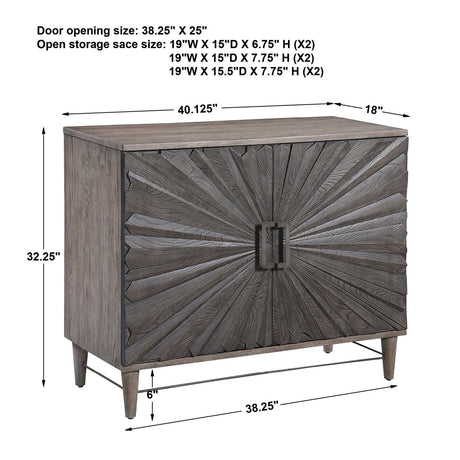 Modern European furniture - Oak Starburst 2-Door Cabinet - www.oroa.com