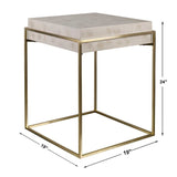 White Burl Veneer Accent Table | Uttermost Inda