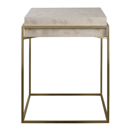 White Burl Veneer Accent Table by Uttermost Inda