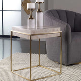White Burl Veneer Accent Table | Uttermost Inda