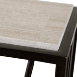 Modern European furniture - Iron Framed Travertine Console Table - www.oroa.com