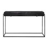Antique Black Aluminum Console Table | Uttermost Telone