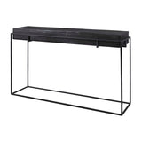 Antique Black Aluminum Console Table | Uttermost Telone