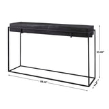 Antique Black Aluminum Console Table | Uttermost Telone