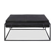 Modern European furniture - Black Aluminum Square Coffee Table - www.oroa.com