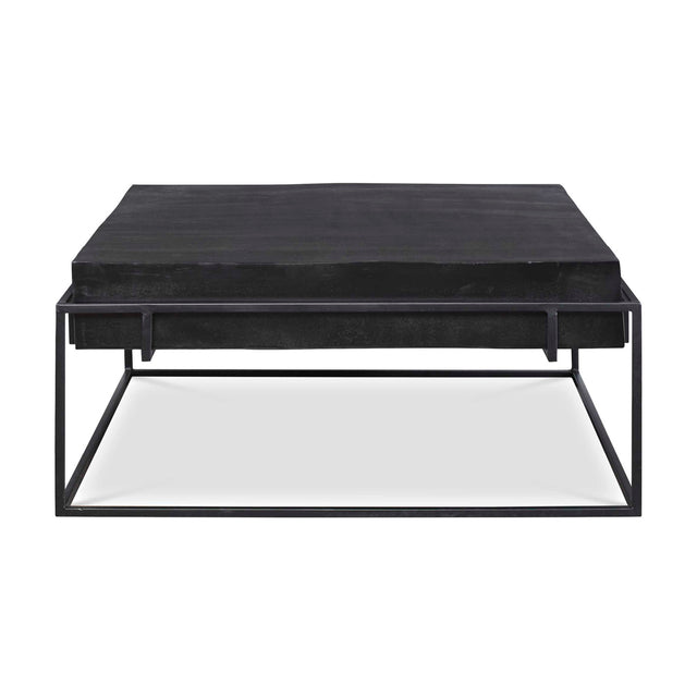 Modern European furniture - Black Aluminum Square Coffee Table - www.oroa.com