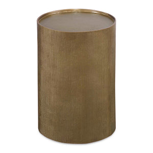   Reeded Gold Accent Table | Oroa.com