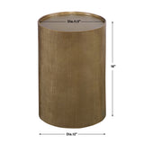 Modern European furniture - Reeded Gold Accent Table - www.oroa.com
