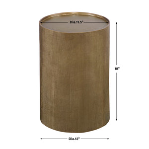   Reeded Gold Accent Table | Oroa.com