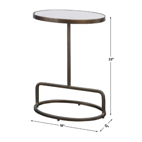 Iron Base Oval Accent Table | Uttermost Jessenia