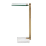 Modern European furniture - White Marble Foot Accent Table - www.oroa.com