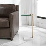 Modern European furniture - White Marble Foot Accent Table - www.oroa.com