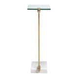 Modern European furniture - White Marble Foot Accent Table - www.oroa.com
