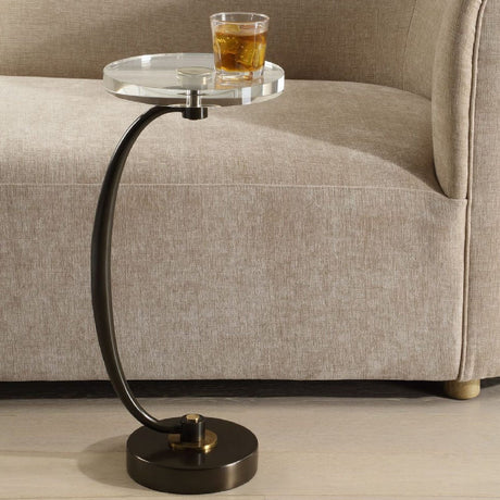 Round Crystal Drink Table | Uttermost  Waveney
