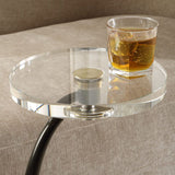 Round Crystal Drink Table | Uttermost  Waveney