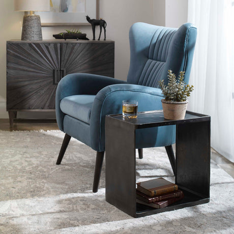 Cast Aluminum Side Table | Uttermost Derwent