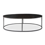Modern European furniture - Black Aluminum Oval Coffee Table - www.oroa.com