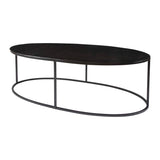 Modern European furniture - Black Aluminum Oval Coffee Table - www.oroa.com