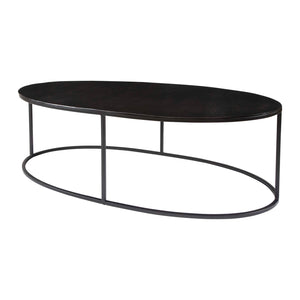   Black Aluminum Oval Coffee Table | Oroa.com
