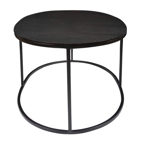 Modern European furniture - Black Aluminum Oval Coffee Table - www.oroa.com