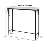 Modern European furniture - White Marble Console Table - www.oroa.com